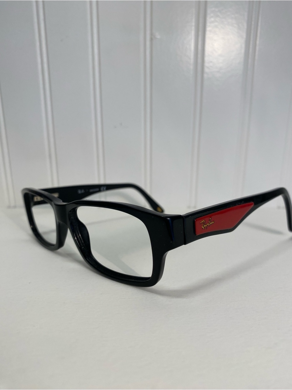 Ray-Ban - FRAMES ONLY! Black Glasses with Red Accent - RB 5180 2000 54[]15 140